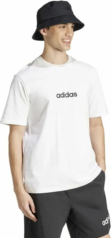 Bluza adidas Single Jersey Linear Tee M JE9000, pambuk 100%, e bardhë - 3