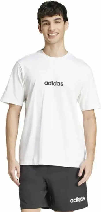Bluza adidas Single Jersey Linear Tee M JE9000, pambuk 100%, e bardhë