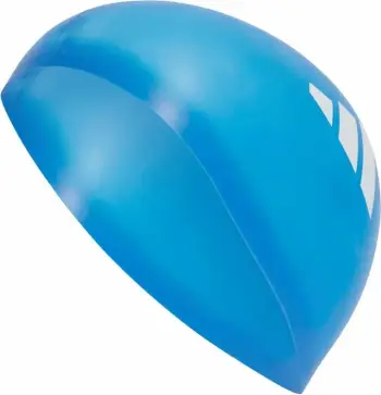 Kapelë noti adidas 3 Stripes Swim Jr IA8304, silikon, për fëmijë, blu
