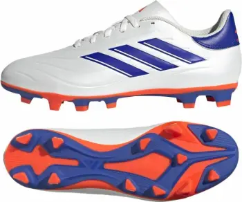 Atlete futbolli adidas për meshkuj, të bardha dhe blu