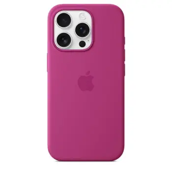 Apple iPhone 16 Pro Silicone Case with MagSafe, Fuchsia (Seasonal)