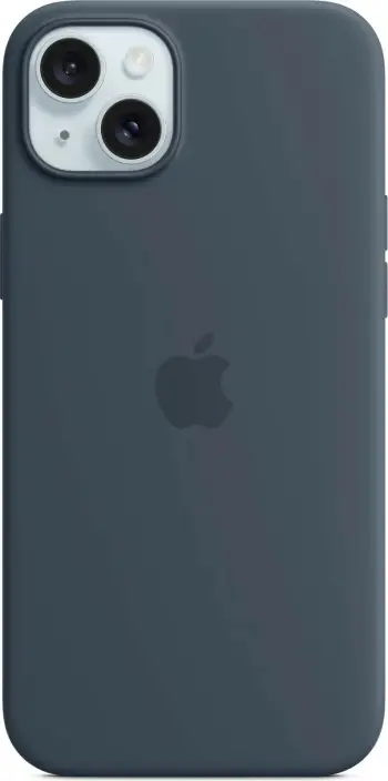 Apple iPhone 15 Plus Silicone Case me MagSafe, Storm Blue