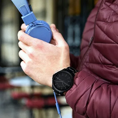 Orë dore për meshkuj Armani Exchange AX2104, e zezë - 3