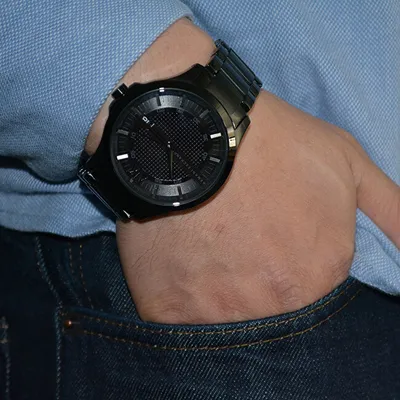 Orë dore për meshkuj Armani Exchange AX2104, e zezë - 4