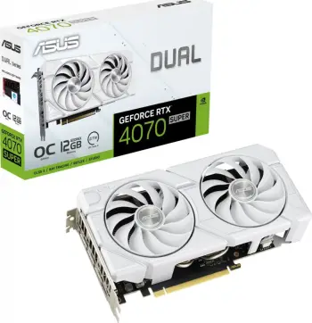 Kartelë grafike Asus Dual GeForce RTX 4070 SUPER EVO White OC 12GB GDDR6X