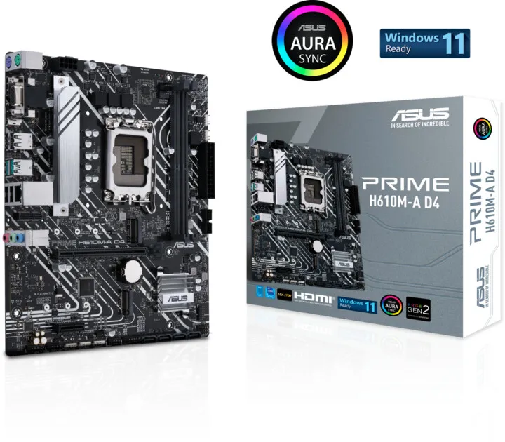 Pllakë amë ASUS PRIME H610M-A D4 (DDR4) - Intel H610 - 3
