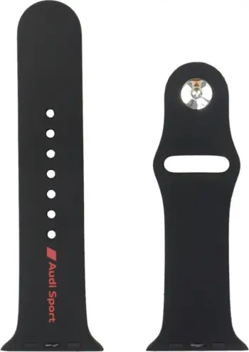 Rrip silikoni për smartwatch Audi Sport, për Apple Watch 44/45/46/49 mm, i zi