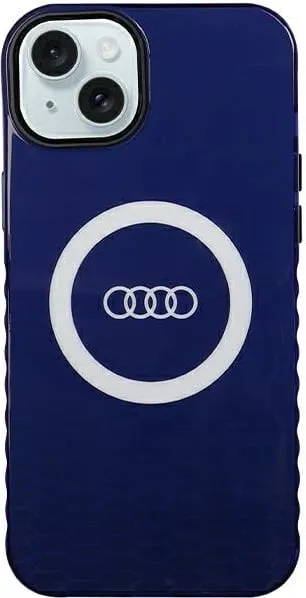 Mbështjellës Audi IML Big Logo MagSafe për iPhone 15 Plus / 14 Plus, Blu - 1