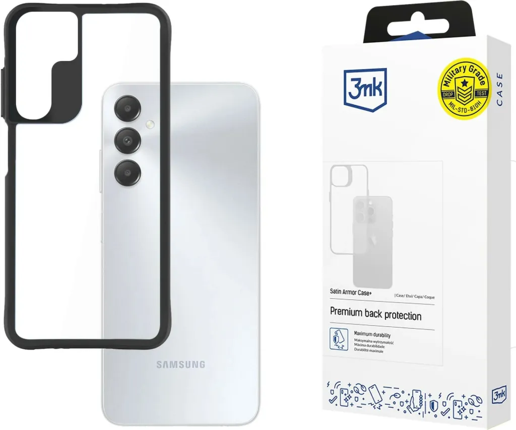 Mbështjellës 3mk Satin Armor Case+ për Samsung Galaxy A15 5G, Transparent - 1