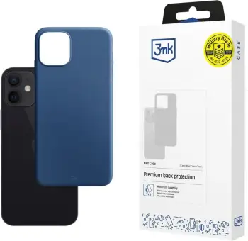 Mbrojtëse telefoni 3MK për iPhone 12 Mini, polikarbonat dhe TPU, e kaltër boronicë