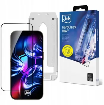 Xham mbrojtës 3MK HardGlass Max për Apple iPhone 17 Pro Max, me aplikues, transparent