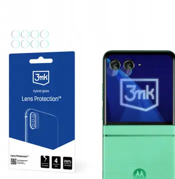 Qelq mbrojtës kamerë 3MK për Motorola Razr 60, film mbrojtës për lente, transparent