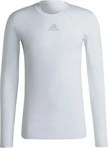 Maicë adidas TechFit Warm për Meshkuj, e Bardhë