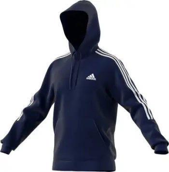Duks për meshkuj Adidas Essentials Fleece 3 Stripes 584, M, i kaltër i errët