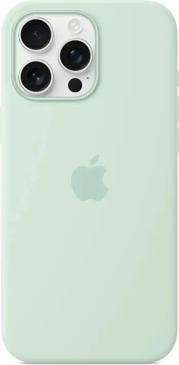 Mbështjellës Apple iPhone 16 Pro Max, silikon, MagSafe, aquamarine