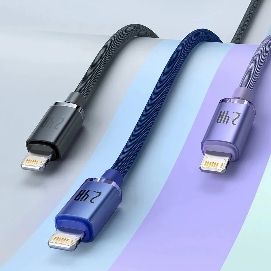 Kabllo Baseus Crystal Shine, USB-A në Lightning, 2m, 2.4A, e zezë - 18
