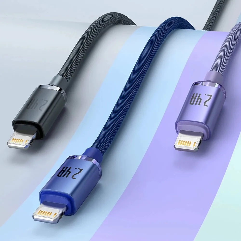 Kabllo Baseus Crystal Shine, USB-A në Lightning, 2m, 2.4A, e zezë - 10