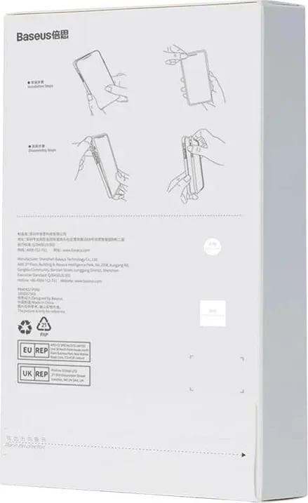 Mbështjellës Baseus Corning me xham të temperuar për iPhone 12, transparent, set - 8