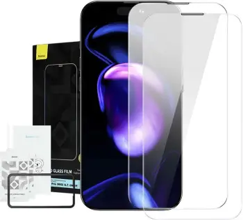 Xham i temperuar Baseus Crystal për iPhone 14 Pro Max, 0.3mm, set 2 copë