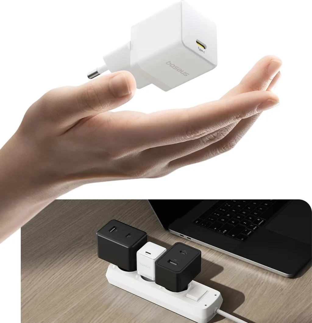 Karikues muri Baseus Palm 20W, USB-C, i bardhë - 11