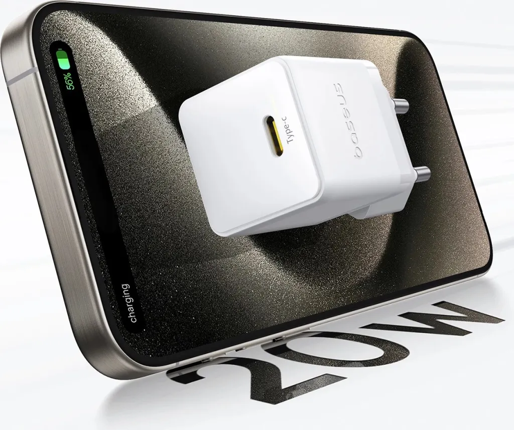 Karikues muri Baseus Palm 20W, USB-C, i bardhë - 10