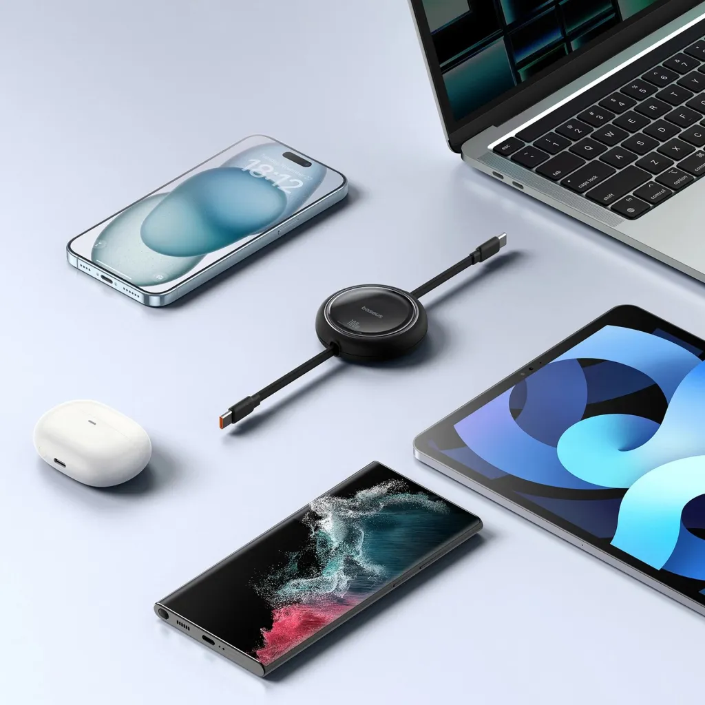 Kabllo USB-C në USB-C Baseus Free2Draw Mini 100W, 1m, e zezë - 8