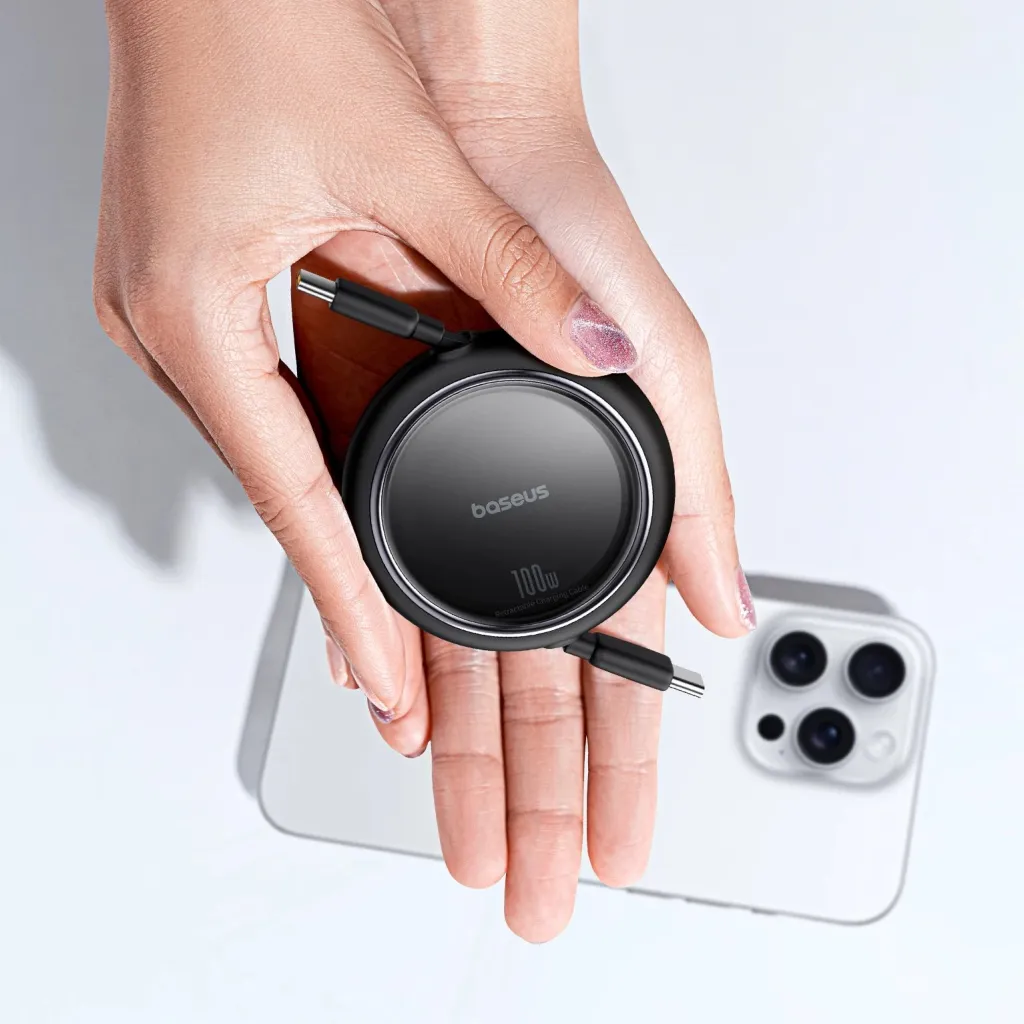 Kabllo USB-C në USB-C Baseus Free2Draw Mini 100W, 1m, e zezë - 9