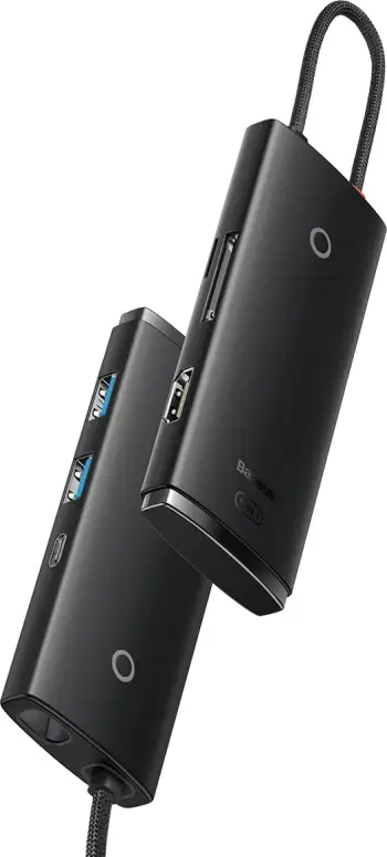 HUB multifunksional Baseus Lite Series WKQX050101, 2x USB 3.0, USB Type-C PD, HDMI 1.4, SD/TF, i zi