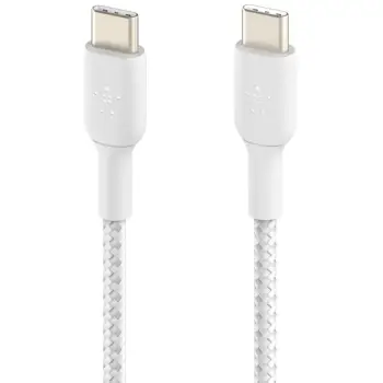 Kabllo USB Belkin USB-C në USB-C e lidhur, 2m, e bardhë