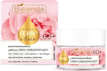 Krem fytyre kundër rrudhave për femra Bielenda Royal Rose Elixir 60+, 50ml