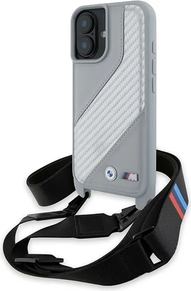 Mbështjellës BMW M Edition Carbon Stripe & Strap për iPhone 16, Gri - 1