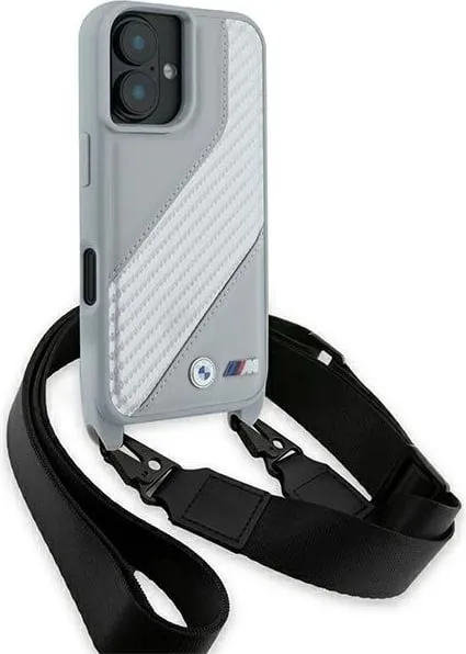 Mbështjellës BMW M Edition Carbon Stripe & Strap për iPhone 16, Gri - 3