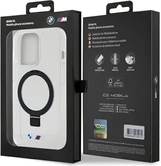 Mbështjellës BMW Ring Stand M Collection MagSafe për iPhone 15 Pro, Transparent - 2