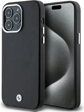 Mbështjellës BMW Signature Wrapped Metal MagSafe për iPhone 15 Pro Max, i zi