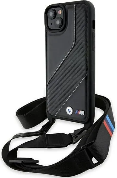 Mbështjellës BMW M Edition Carbon Stripe & Strap për iPhone 15/14/13, i zi - 1