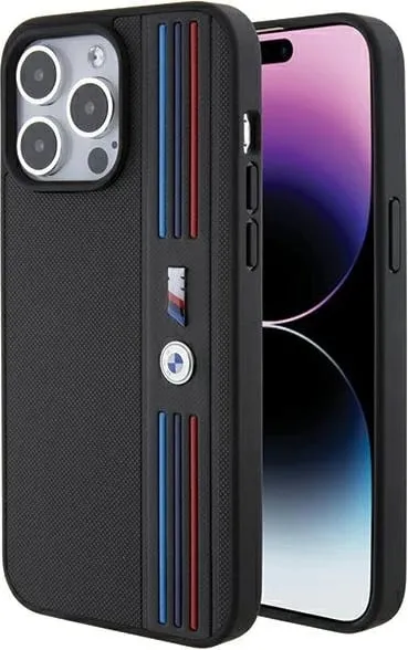 Mbështjellës BMW Tricolor M Collection për iPhone 15 Pro, i zi - 1