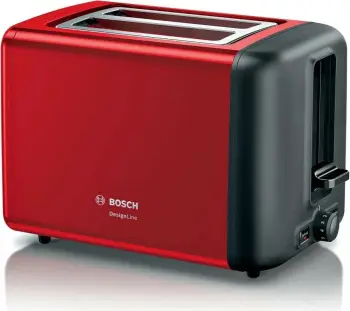 Toaster Bosch TAT3P424, 970W, 2 feta, i zi e kuq