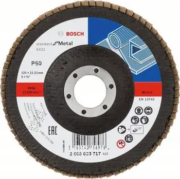 Disk abraziv Bosch X431 Standard for Metal, 125mm, granulim 60