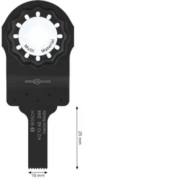 Teh zhytës Bosch AIZ 10 AB, për metale jo të hekurta, 10 mm, i zi