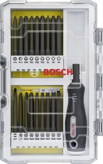 Set bitash Bosch Bit Set, 37 pjesë, me kuti organizuese