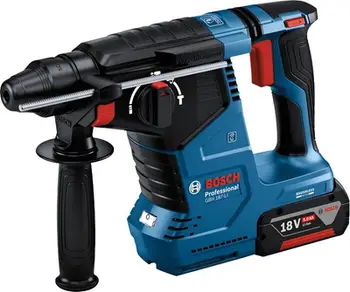 Çekiç rrotullues Bosch GBH 187-LI, 18V, pa furça, blu