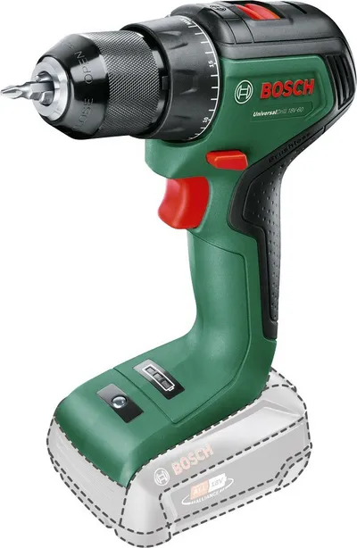 Makine shpimi Bosch UniversalDrill 18V-60, 18V, brushless, jeshile - 3