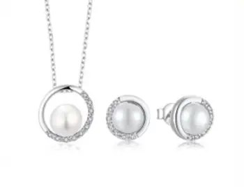 Set qafore + vathë për femra Brilio Silver, të bardhë