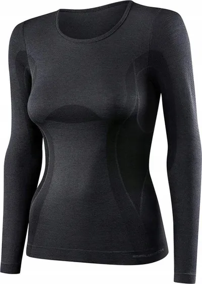 Bluzë për femra Brubeck Comfort Wool, XL, e zezë - 1