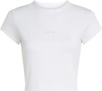Maicë Calvin Klein Jeans për femra, e bardhë