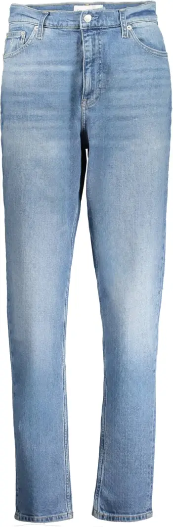 Pantallona xhins Calvin Klein mom jeans femra, të kaltërta