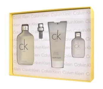 Set Calvin Klein CK One, Eau de Toilette 100 ml + xhel dushi 100 ml + Eau de Toilette 15 ml