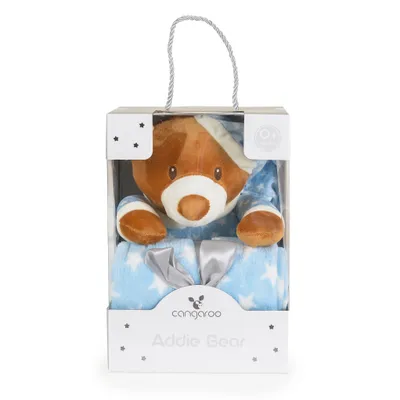 Set batanije dhe pelush Cangaroo Addie Bear, e kaltër - 1