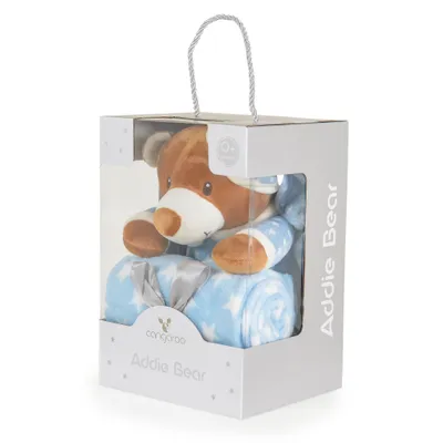 Set batanije dhe pelush Cangaroo Addie Bear, e kaltër - 3