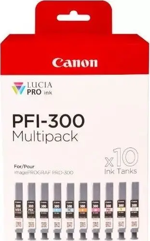 Set bojë printeri Canon PFI-300, 10 kaseta, multingjyrëshe